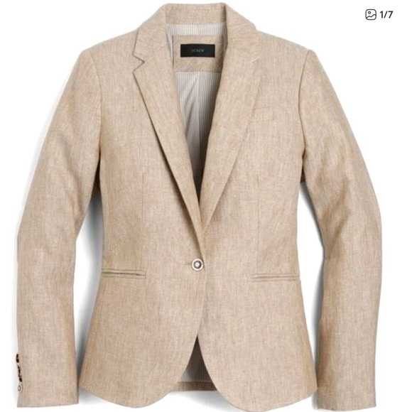 J Crew Campbell Linen Blazer Size 2